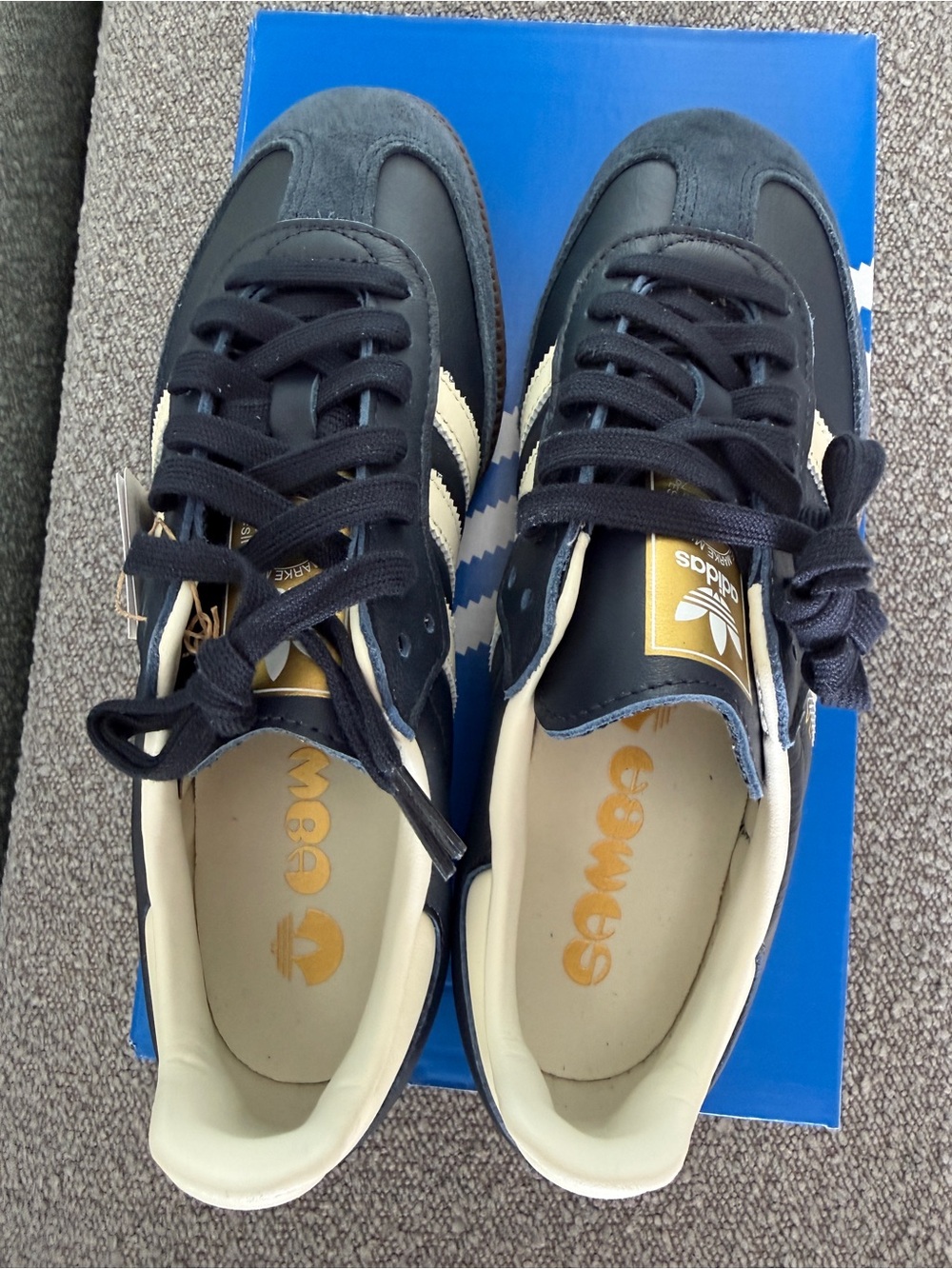 Adidas Samba OG, Night Navy Gum Cream White, Men's Size 7, NWT - Picture 11 of 13
